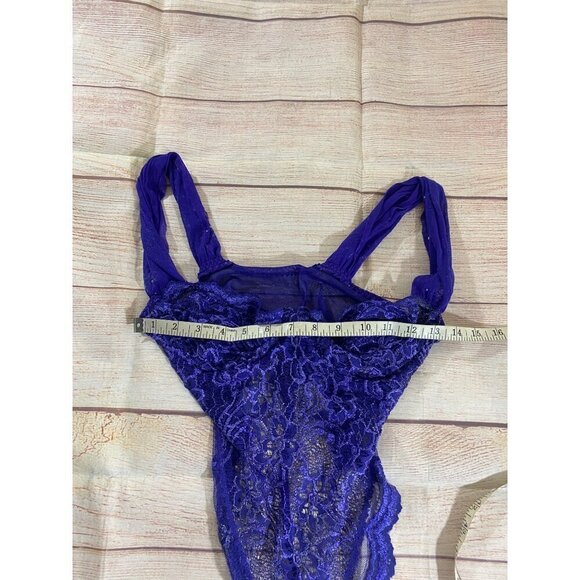 Victtoria Secet GOLD LABEL Y2K Sheer Lace Lingerie Body Suit - 36C - Picture 10 of 13